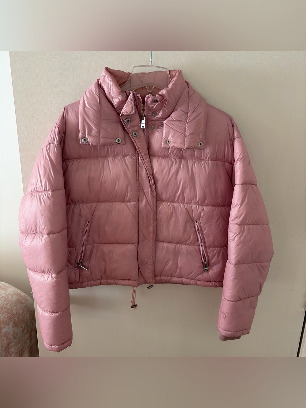 Judith March Dusty Rose Quilted Puffer Jacket